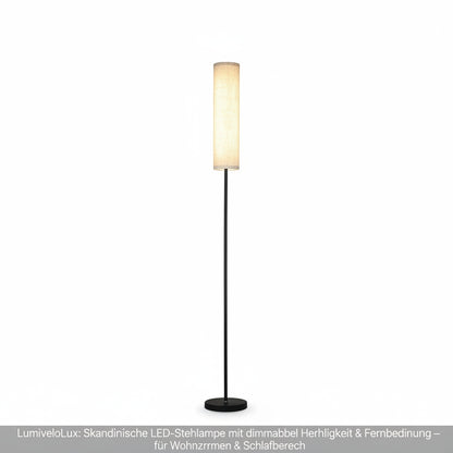 Scandinavian Floor Lamp with Dimmable LED and Remote Control