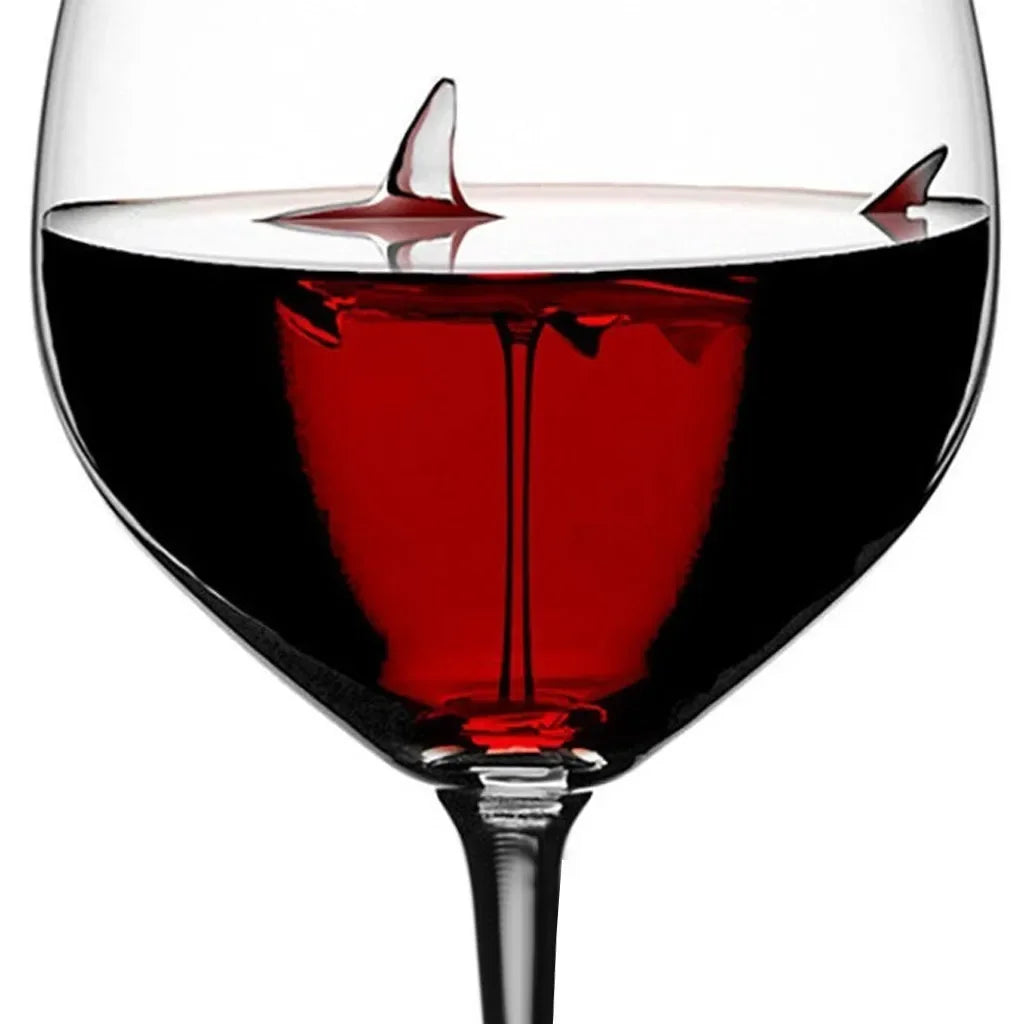 Shark Wine Glass with 3D Shark Figure Inside for Red and White Wine