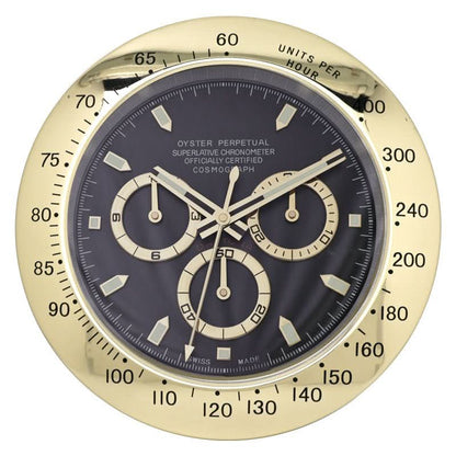 Silent Wall Clock with Stainless Steel Frame and Luminous Hands