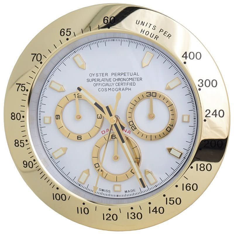 Silent Wall Clock with Stainless Steel Frame and Luminous Hands