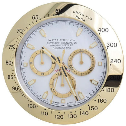Silent Wall Clock with Stainless Steel Frame and Luminous Hands