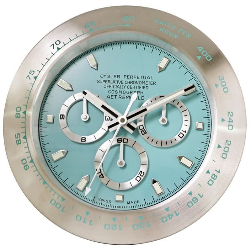 Silent Wall Clock with Stainless Steel Frame and Luminous Hands