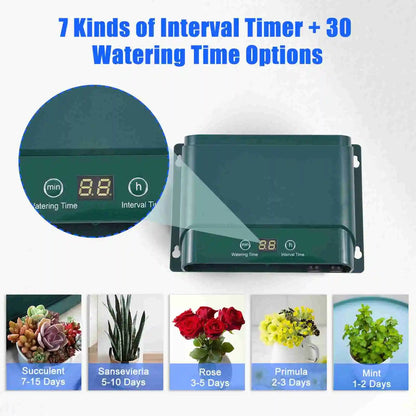 Solar Drip Irrigation Kit with Digital Timer Controller and Solar Panel
