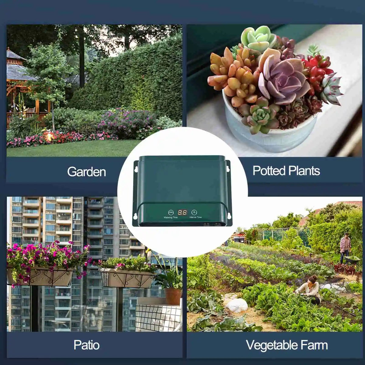 Solar Drip Irrigation Kit with Digital Timer Controller and Solar Panel