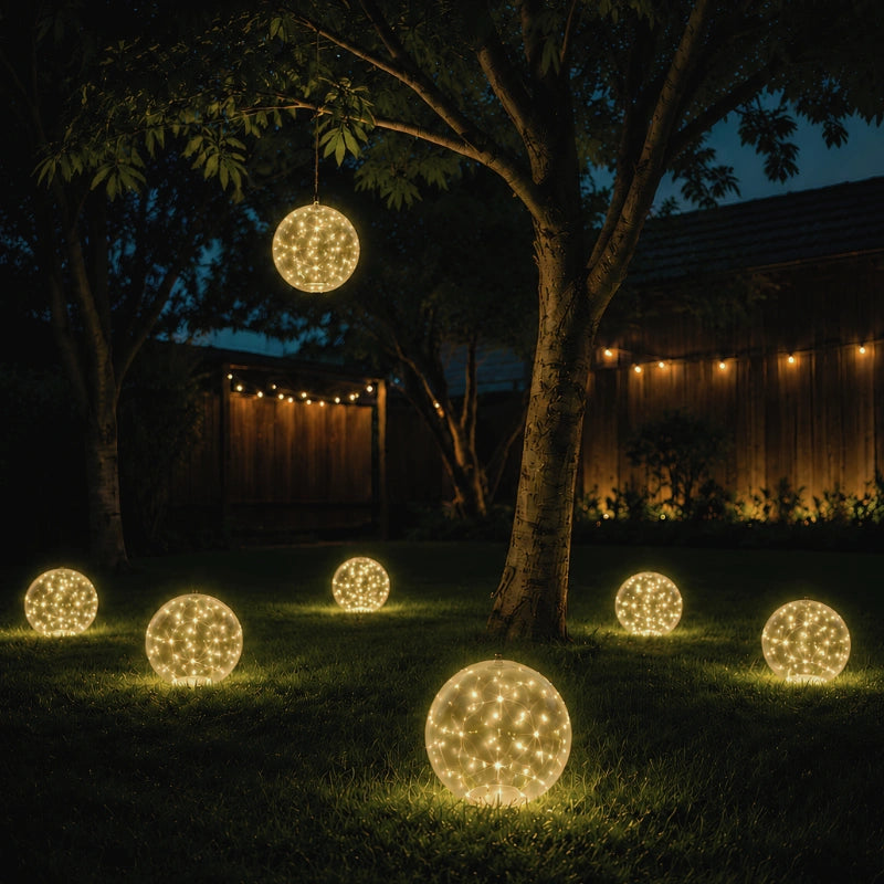 Solar Floating Globe Light with LED Fairy Lights for Outdoor Garden and Pool