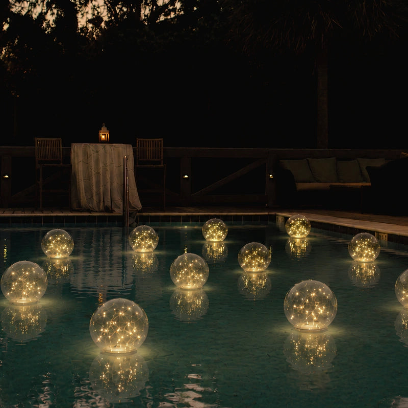 Solar Floating Globe Light with LED Fairy Lights for Outdoor Garden and Pool
