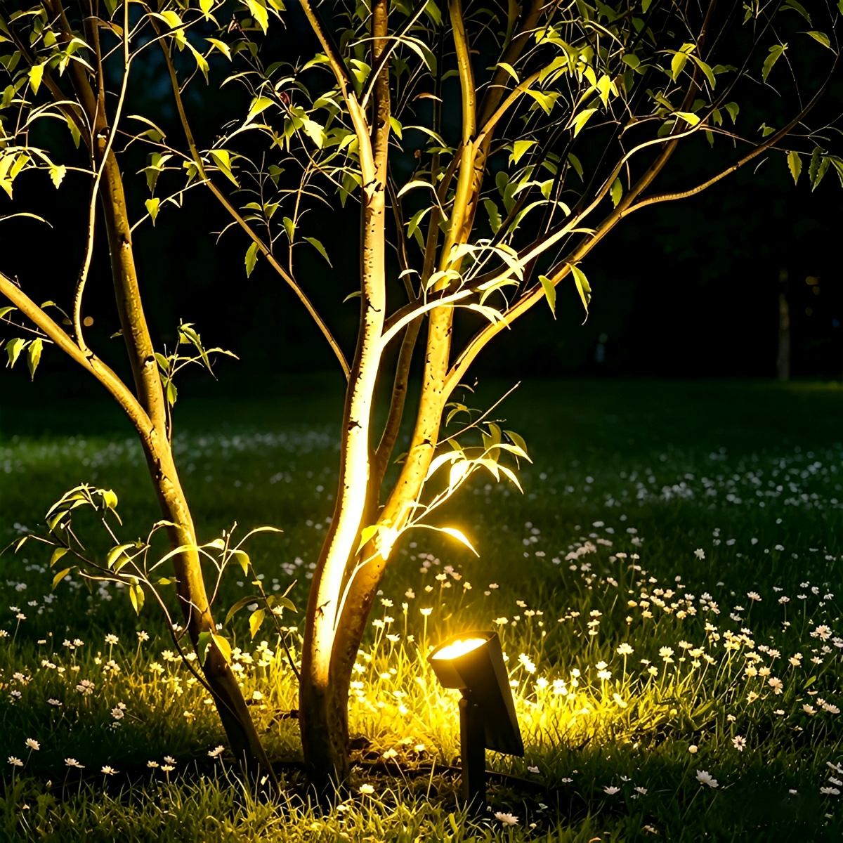 Solar Garden Spotlight Modern LED with Adjustable Angle and Auto On/Off