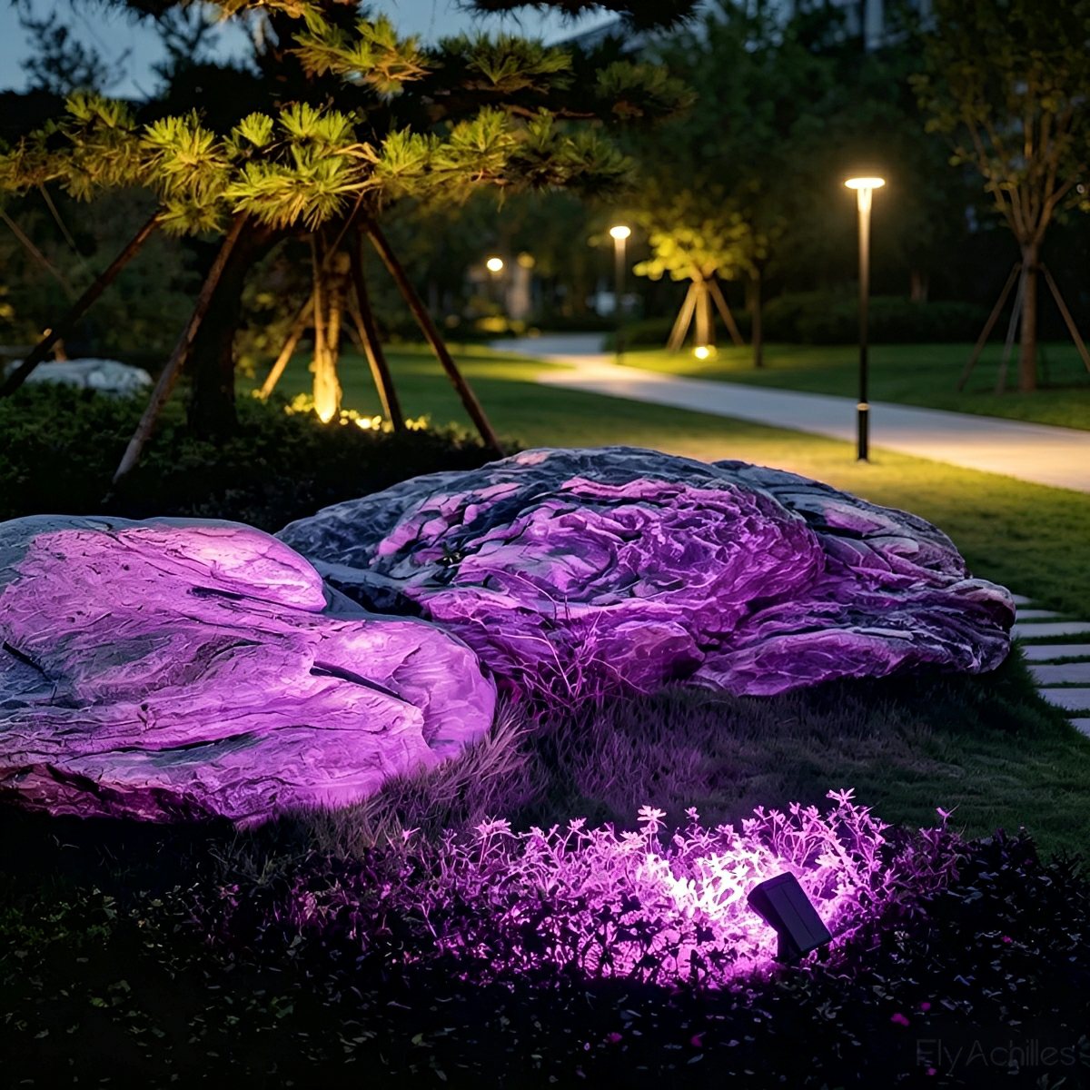 Solar Garden Spotlight Modern LED with Adjustable Angle and Auto On/Off