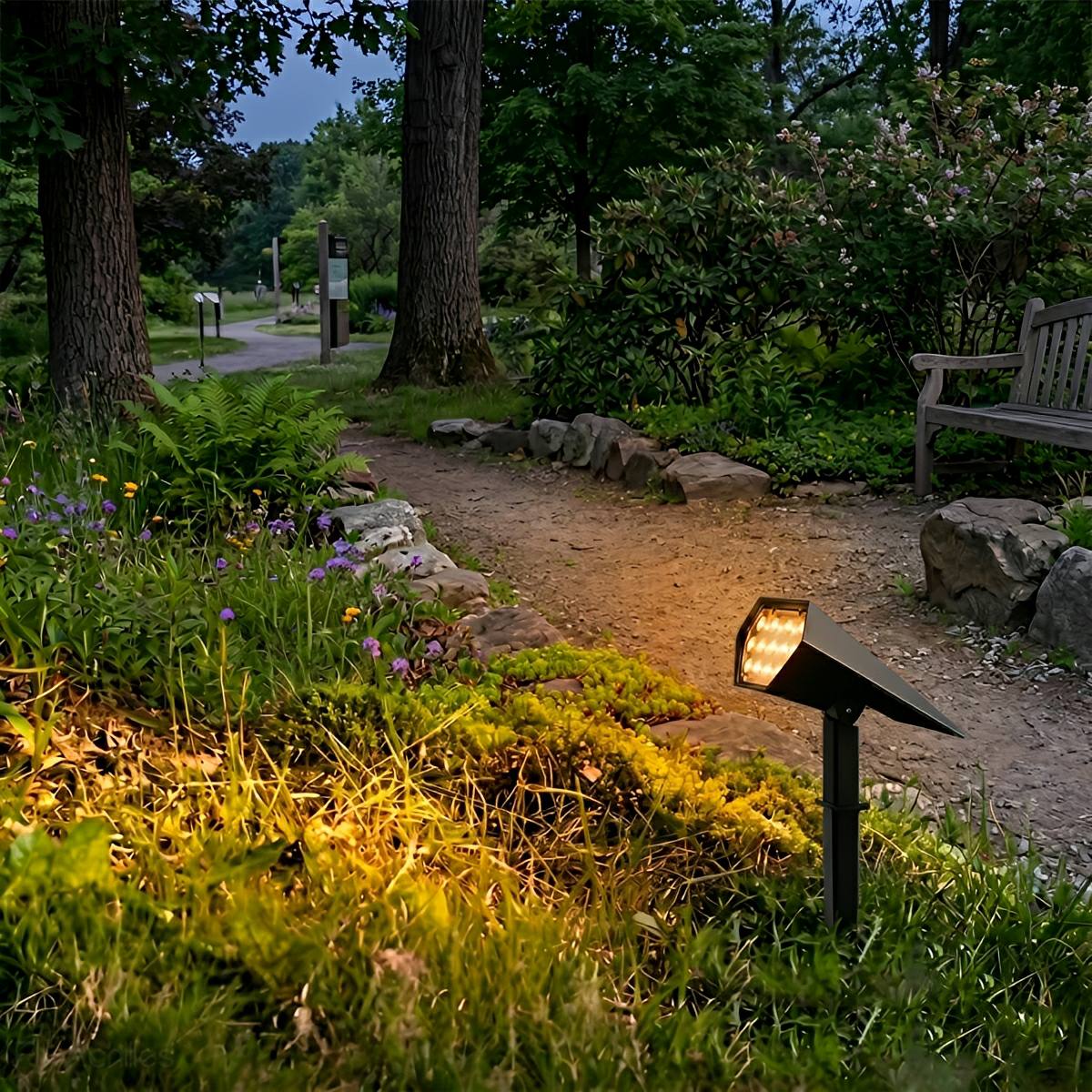 Solar Garden Spotlight Modern LED with Adjustable Angle and Auto On/Off