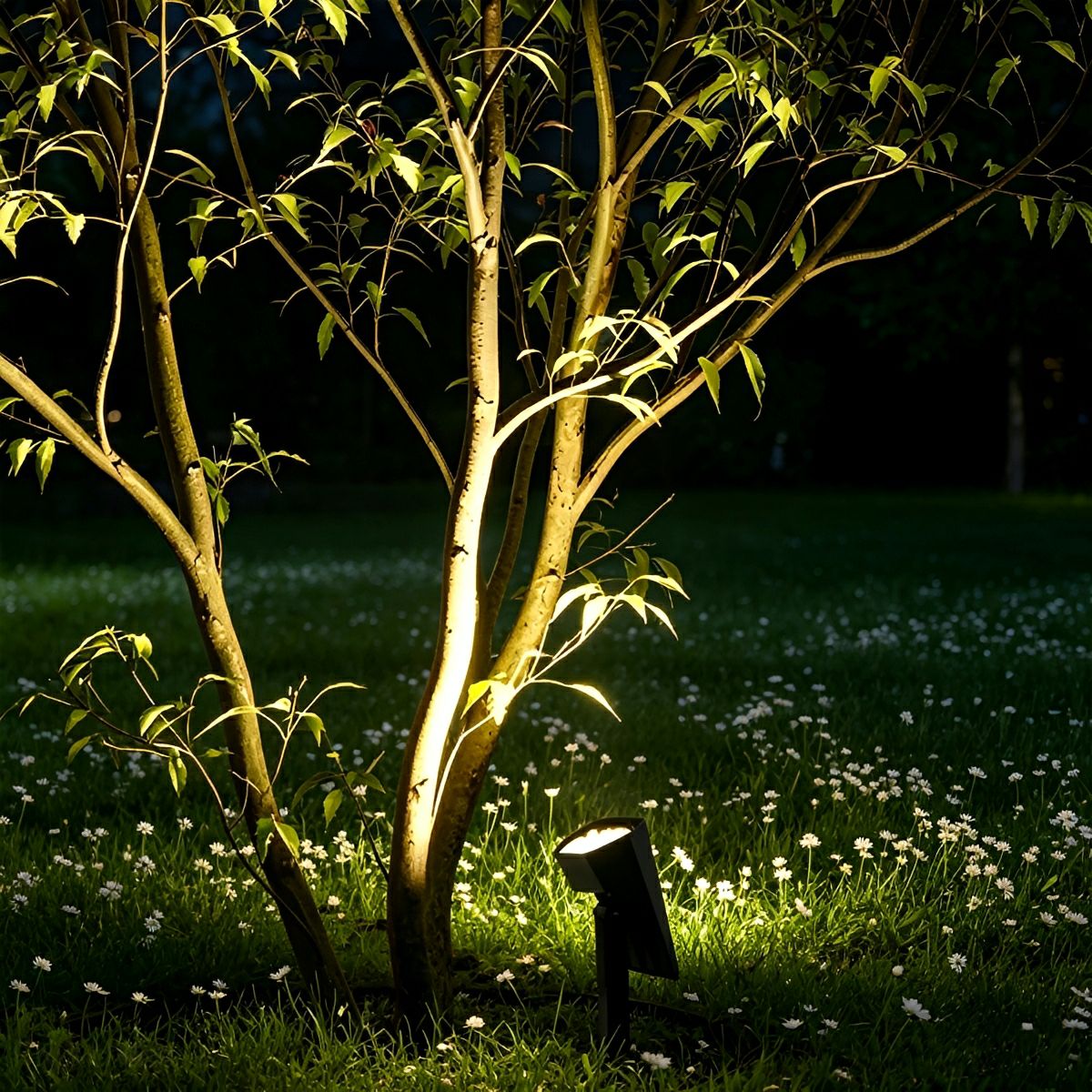 Solar Garden Spotlight Modern LED with Adjustable Angle and Auto On/Off