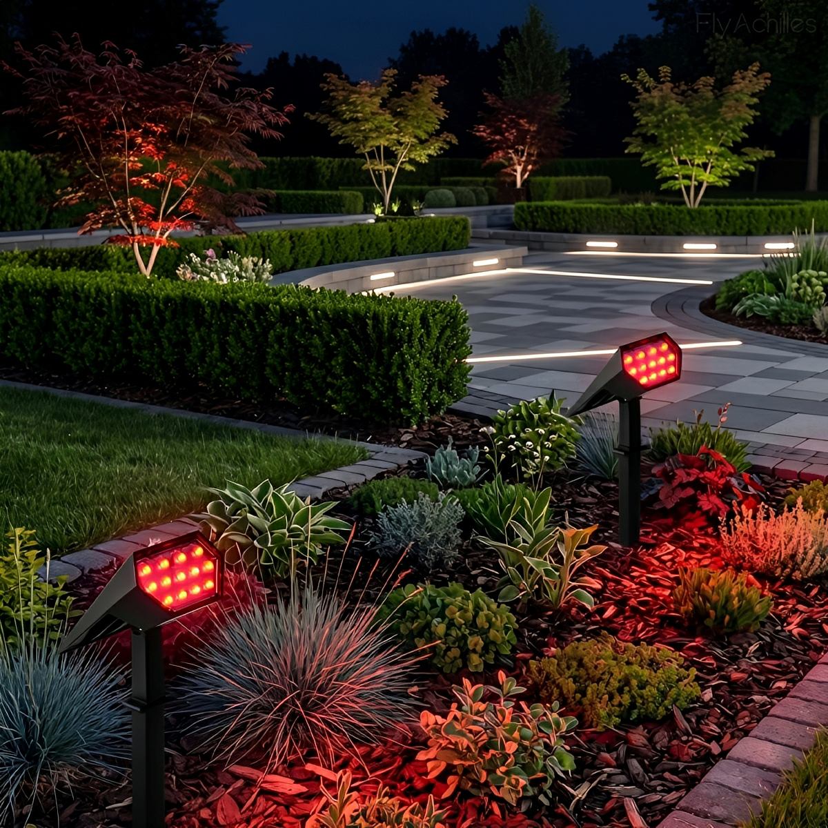 Solar Garden Spotlight Modern LED with Adjustable Angle and Auto On/Off