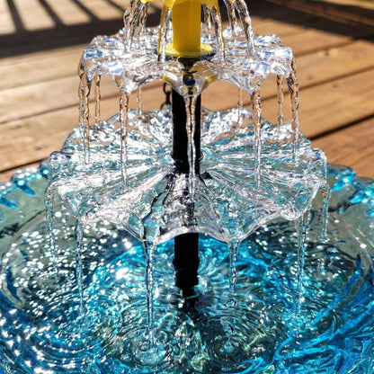 Solar Hanging Bird Bath Fountain with Two Tier Waterfall