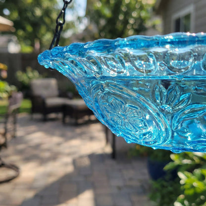Solar Hanging Bird Bath Fountain with Two Tier Waterfall