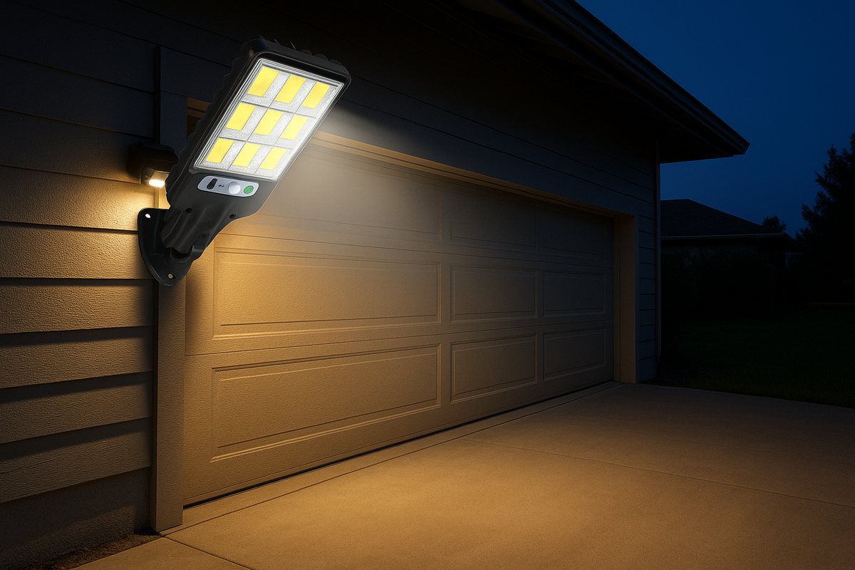 Solar LED Wall Light Outdoor with PIR Motion Sensor and Remote Control
