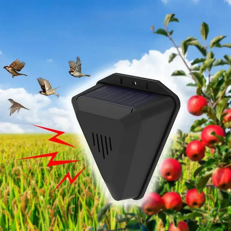 Solar Outdoor Bird Repeller with Compact Triangular Housing