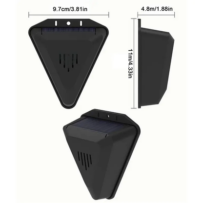Solar Outdoor Bird Repeller with Compact Triangular Housing