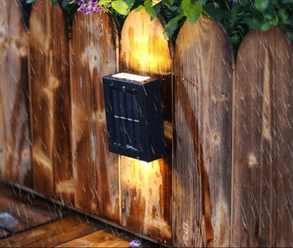 Solar Outdoor Wall Light with Up and Down Beam for Garden Fence and Steps