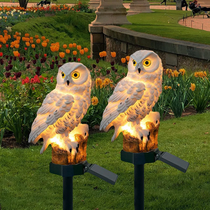 Solar Owl Garden Light with Ground Stake