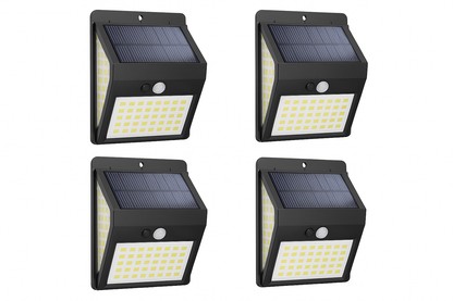 Solar Security Wall Light with Motion Sensor, 270° Wide Angle and 140 LEDs