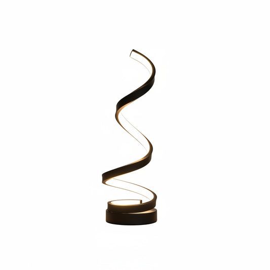 Spiral LED Table Lamp Modern with Dimmable Light and 3 Color Modes