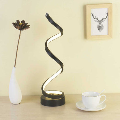 Spiral LED Table Lamp Modern with Dimmable Light and 3 Color Modes
