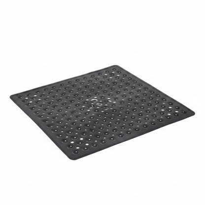 Square Shower Mat Non-Slip with Suction Cups and Quick Drain