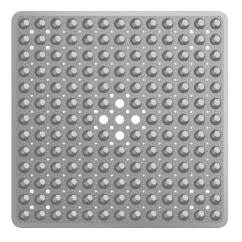 Square Shower Mat Non-Slip with Suction Cups and Quick Drain