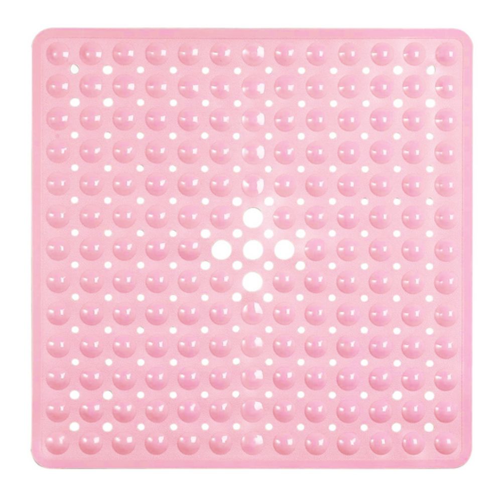 Square Shower Mat Non-Slip with Suction Cups and Quick Drain