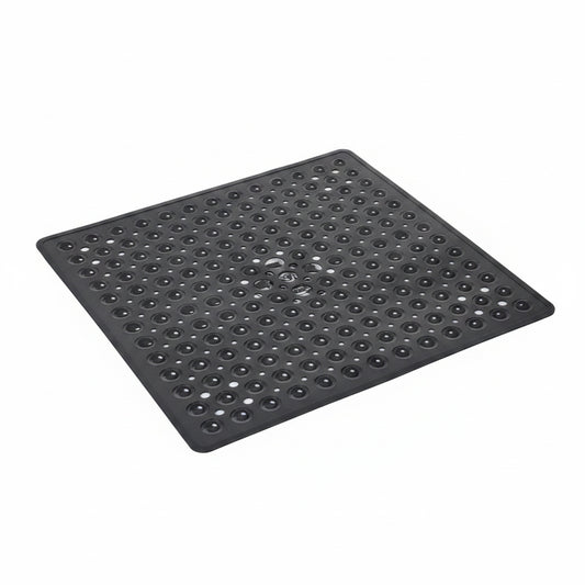Square Shower Mat Non-Slip with Suction Cups and Quick Drainage