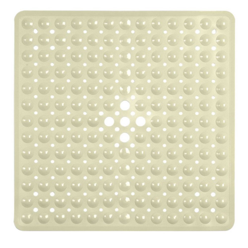 Square Shower Mat Non-Slip with Suction Cups and Quick Drainage