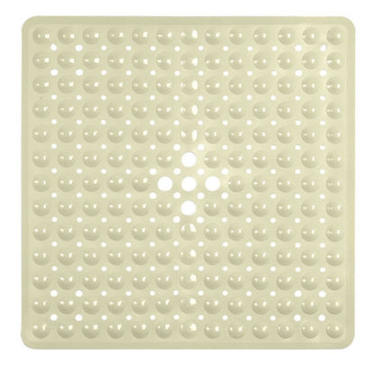 Square Shower Mat Non-Slip with Suction Cups and Quick Drainage