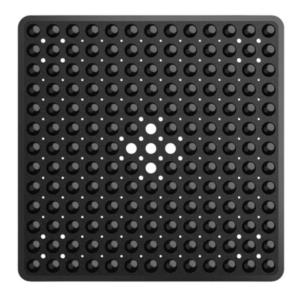 Square Shower Mat Non-Slip with Suction Cups and Quick Drainage