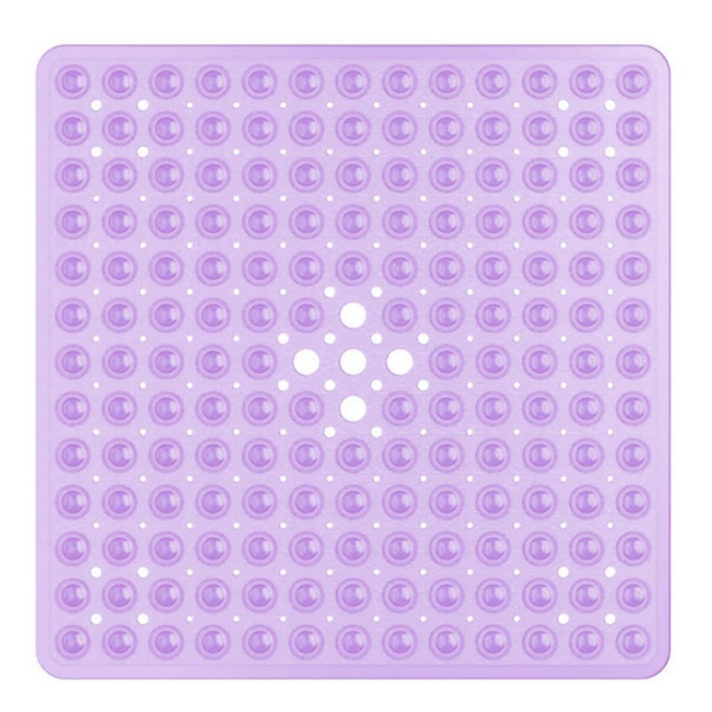 Square Shower Mat Non-Slip with Suction Cups and Quick Drainage