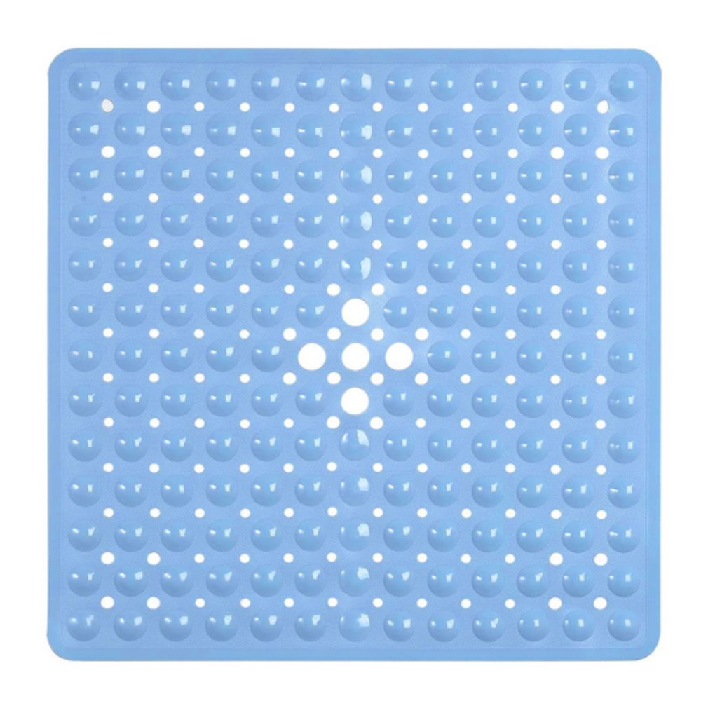 Square Shower Mat Non-Slip with Suction Cups and Quick Drainage