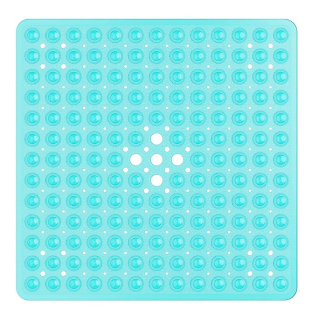 Square Shower Mat Non-Slip with Suction Cups and Quick Drainage