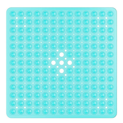 Square Shower Mat Non-Slip with Suction Cups and Quick Drainage
