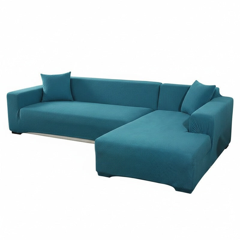Stretch Sofa Cover for L-Shaped and Corner Sofas with Elastic Fit