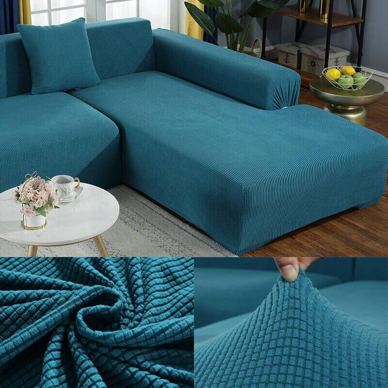 Stretch Sofa Cover for L-Shaped and Corner Sofas with Elastic Fit