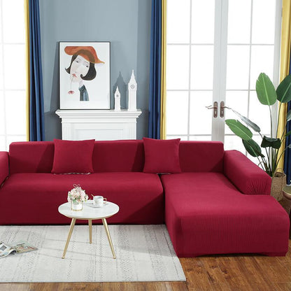 Stretch Sofa Cover for L-Shaped and Corner Sofas with Elastic Fit