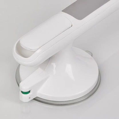 Suction Grab Bar with Textured Handle and Safety Lock Indicator