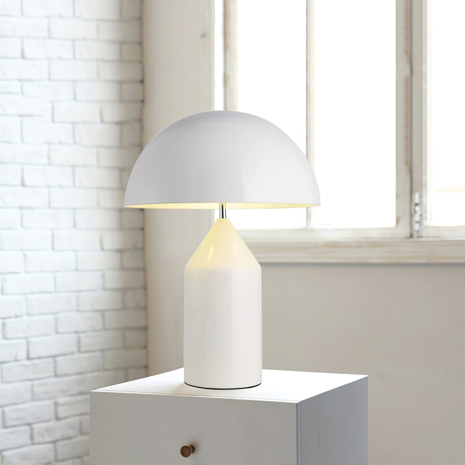 Table Lamp Modern Dome Shape with Plug-In Cord and Inline Switch