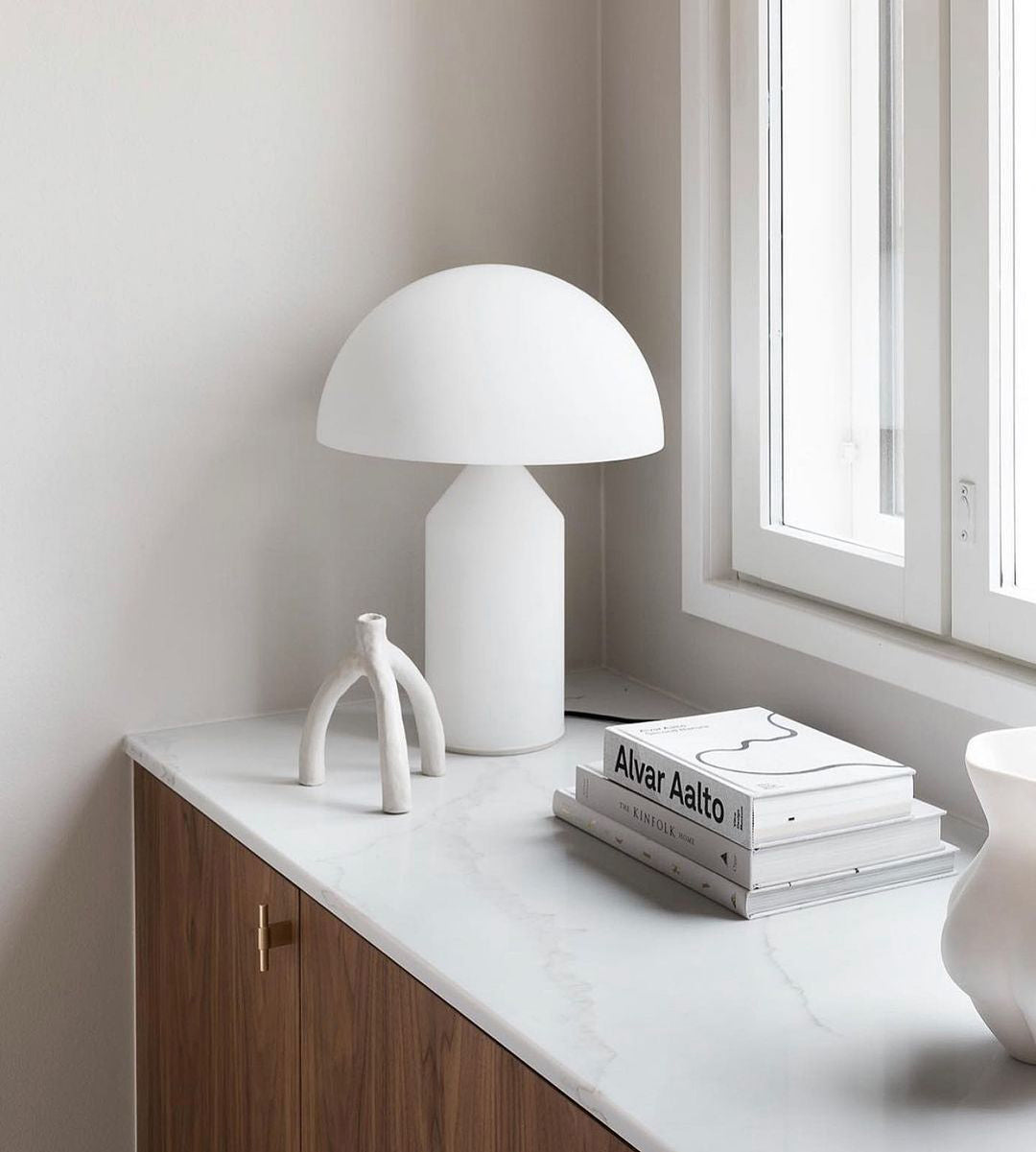 Table Lamp Modern Dome Shape with Plug-In Cord and Inline Switch