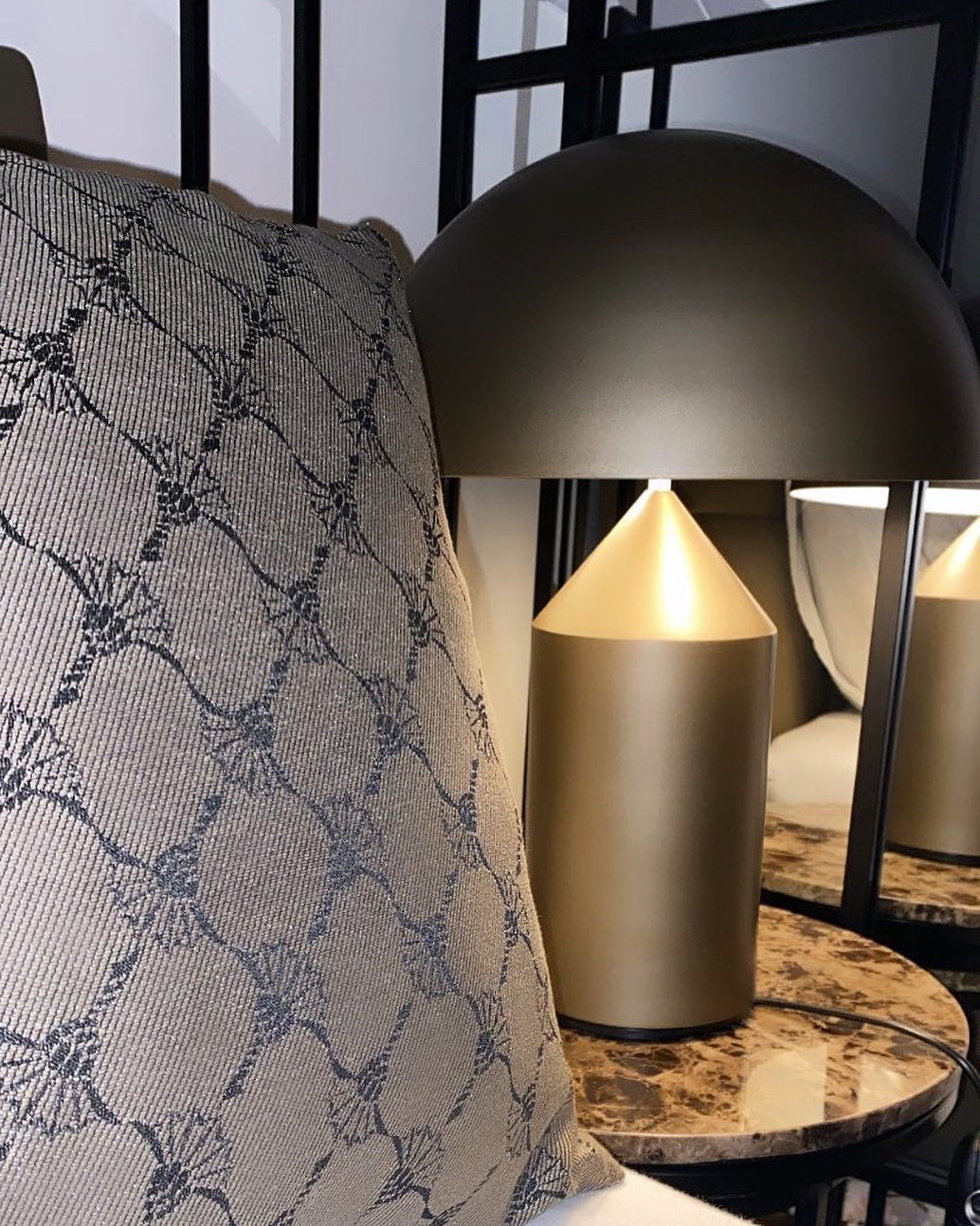 Table Lamp Modern Dome Shape with Plug-In Cord and Inline Switch
