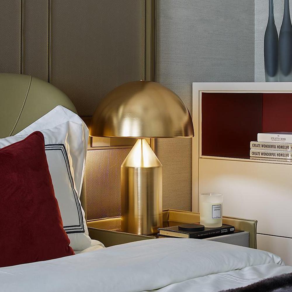 Table Lamp Modern Dome Shape with Plug-In Cord and Inline Switch
