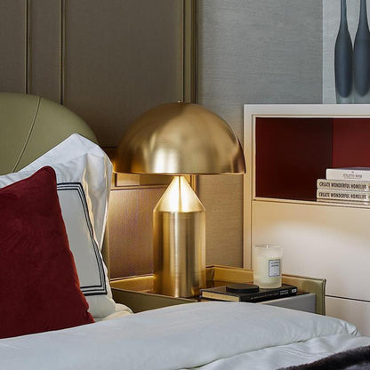 Table Lamp Modern Dome Shape with Plug-In Cord and Inline Switch