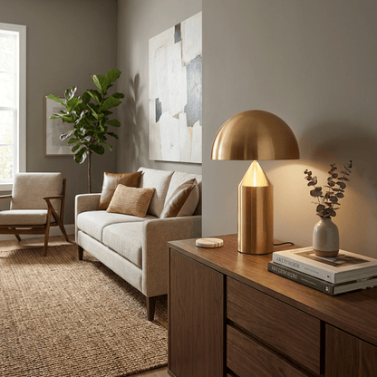 Table Lamp Modern Dome Shape with Plug-In Cord and Inline Switch