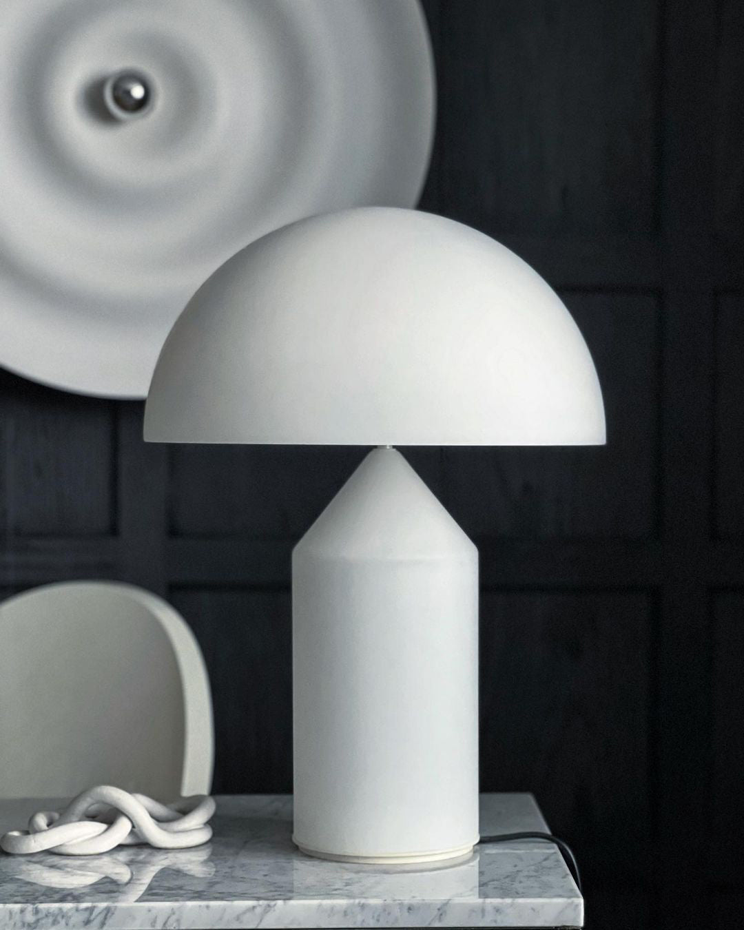 Table Lamp Modern Dome Shape with Plug-In Cord and Inline Switch
