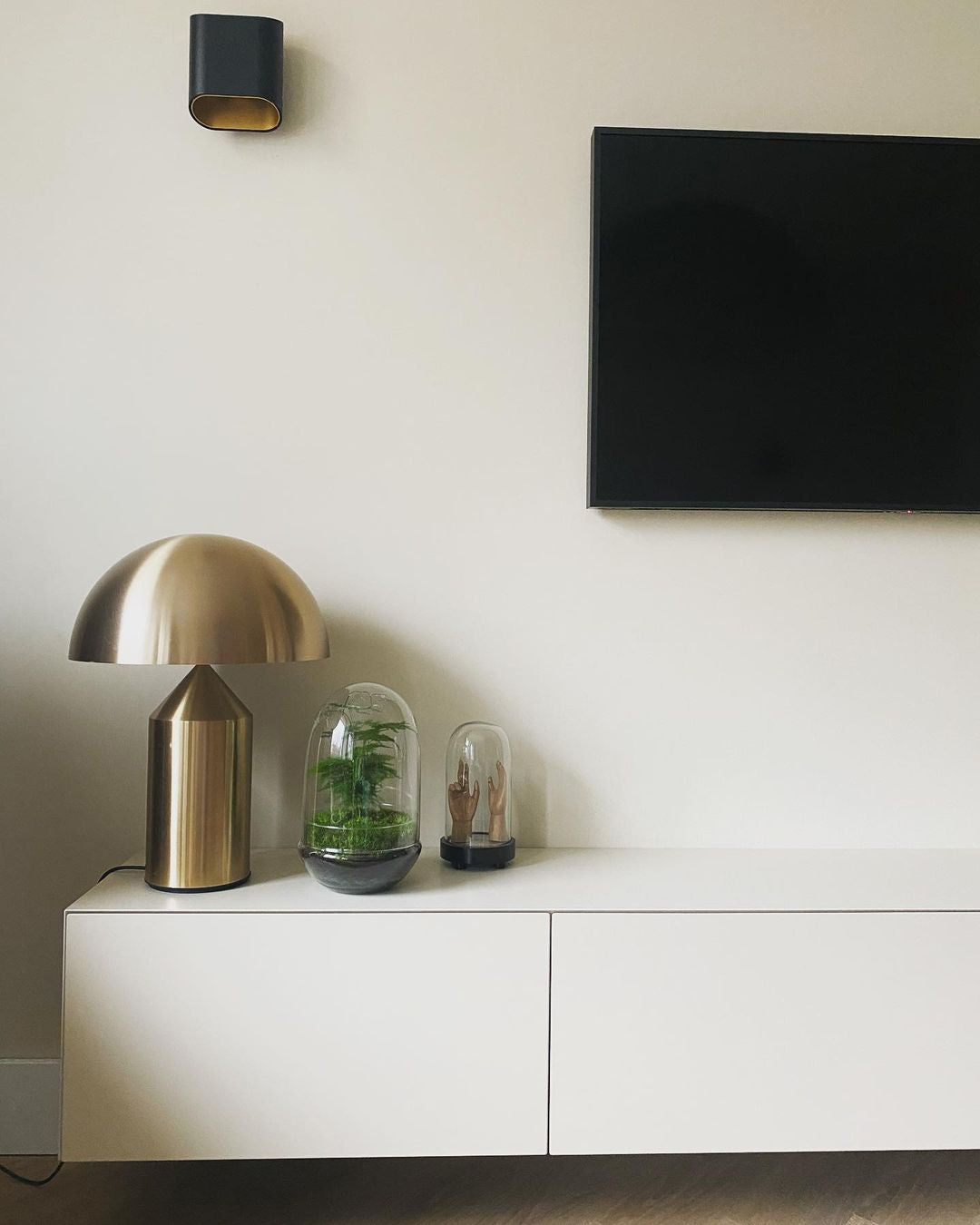 Table Lamp Modern Dome Shape with Plug-In Cord and Inline Switch
