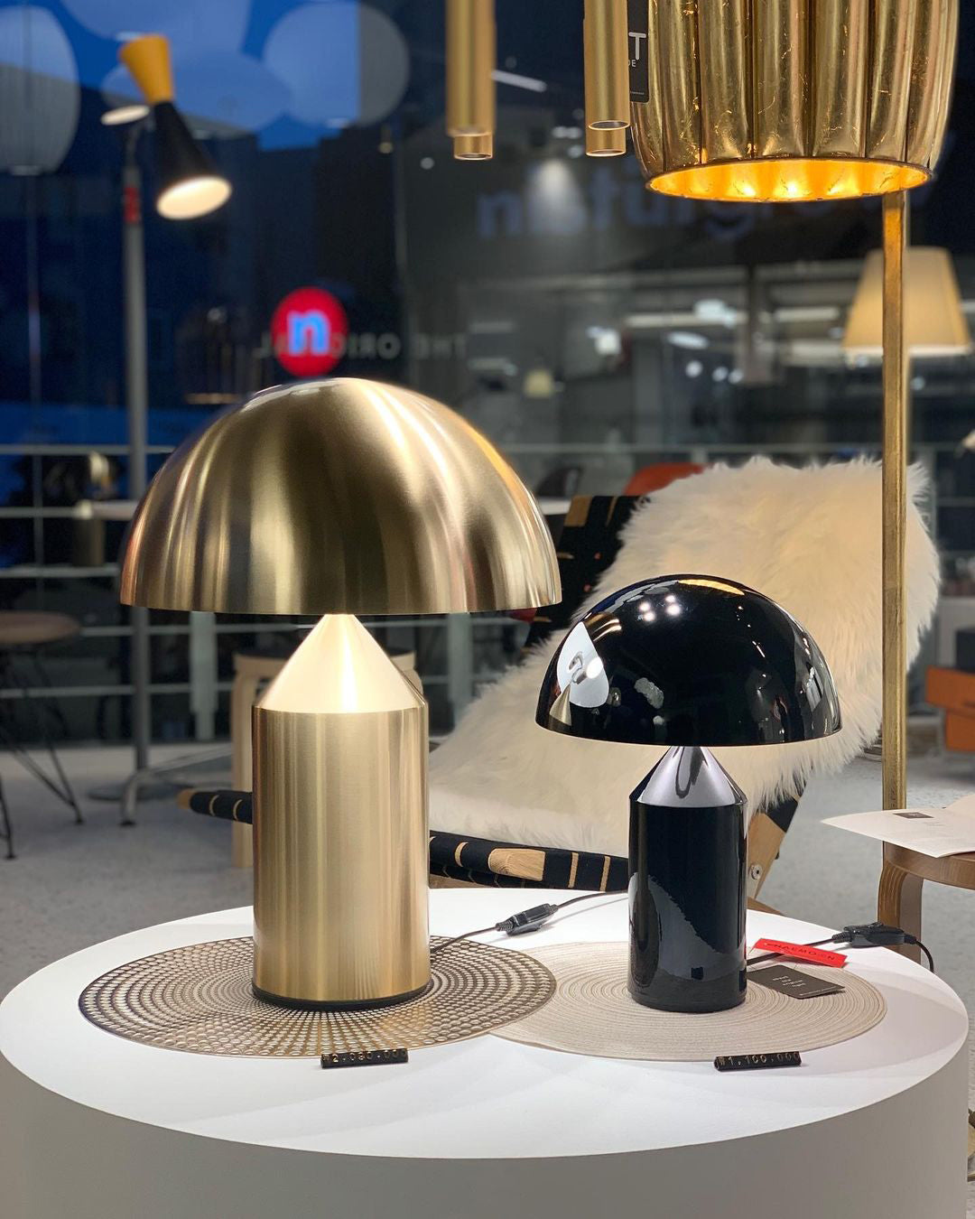 Table Lamp Modern Dome Shape with Plug-In Cord and Inline Switch