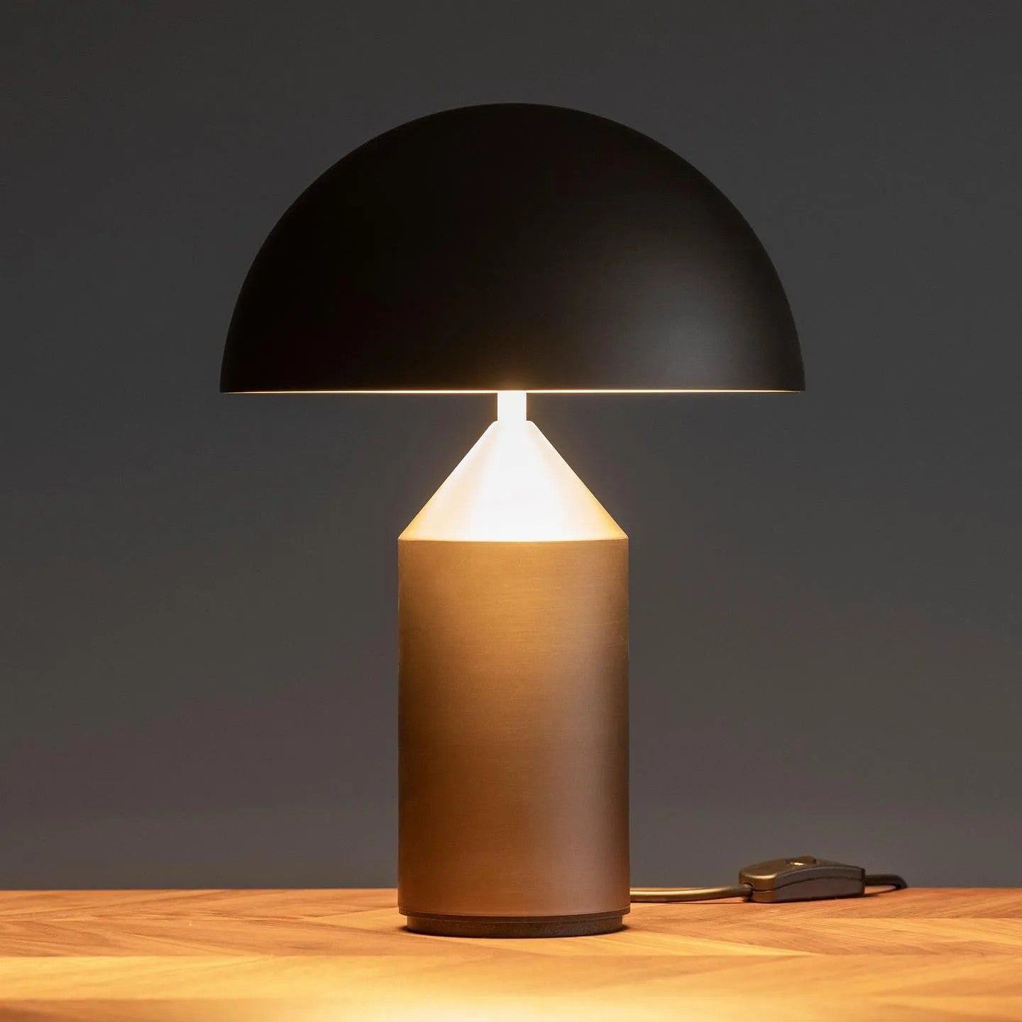 Table Lamp Modern Dome Shape with Plug-In Cord and Inline Switch ##POS:73##